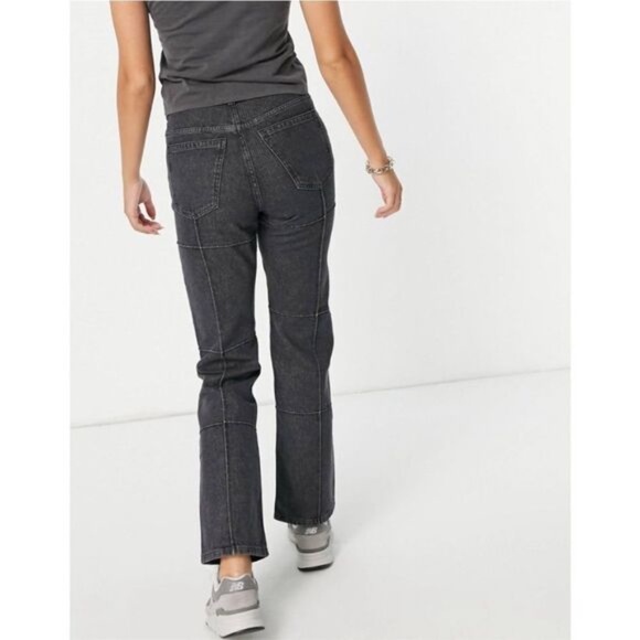 & Other Stories Crawford Denim High waist straight leg rigid jeans, seam detail - Picture 2 of 12